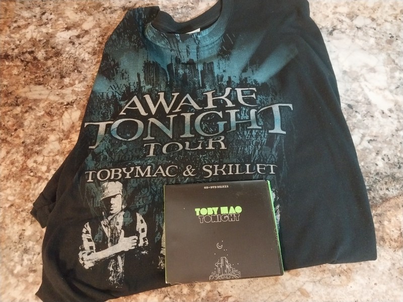 Awake Tonight Tour Shirt Adult XL All Over Print Skillet TobyMac + Tonight CD