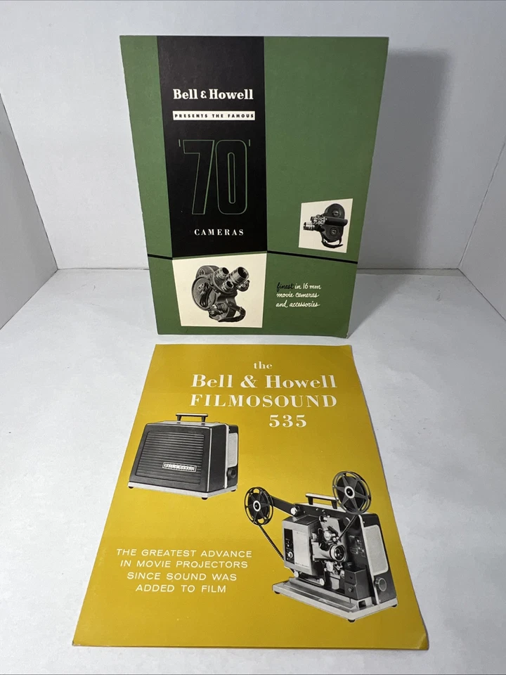 LOTE de 27 catálogos, folletos y manuales de proyectores, cámaras y lentes Bell & Howell Foto 2 de 4