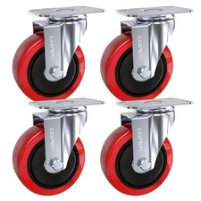 4 X 100mm 700KG Heavy Duty Large Rubber Swivel Castor Wheels for Furniture UK