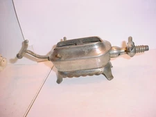 Antique Gas Hair Curling Sad Iron Heater Stove torch Cast metal art Deco