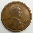 1921 S Wheat Cent VF Woodgrain & Planchet Error Woody Penny Improper Alloy Mix