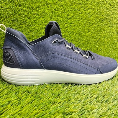 Ecco Soft 7 Runner Mens Size 10-10.5 Navy White Athletic Running Shoes Sneakers