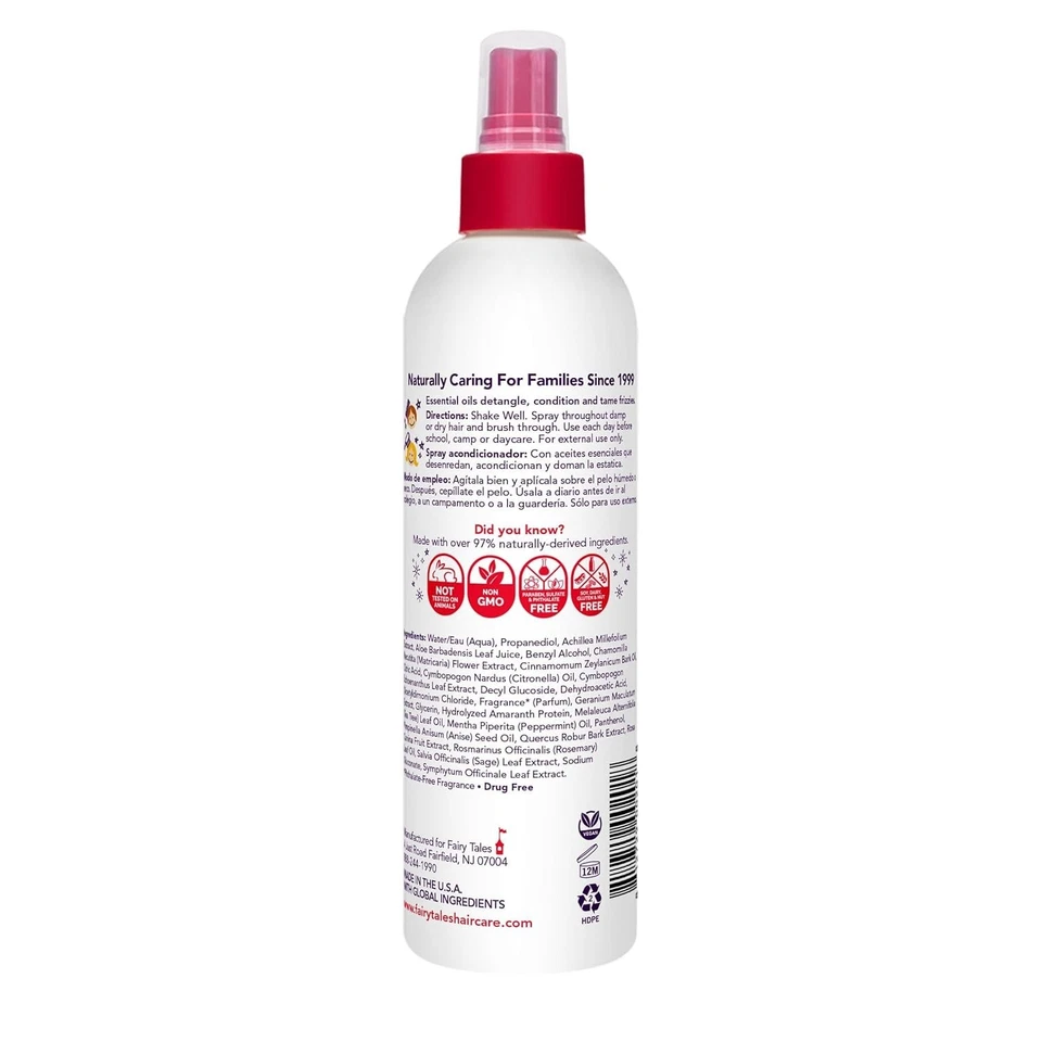 Spray acondicionador antipiojos con aroma agradable para niños, 8 fl oz - mezcla de romero Foto 4 de 4