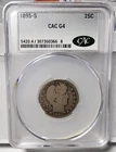 1895-S 25C CAC G4 Barber Quarter Lowest Price On Ebay🔥