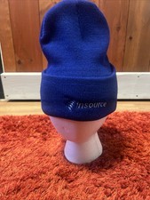 Unisex Men Women BLUE Cotton Toboggan Knit Winter Hat Cap Ski Snowboard