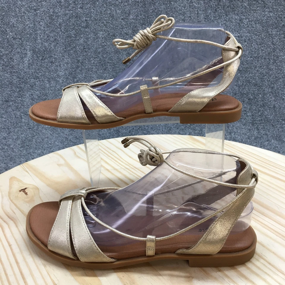 Sandalias Style & Co para mujer 9,5 M Cairro Gladiador doradas imitación cuero informales NUEVAS Foto 2 de 4