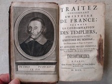 CONDAMNATION DES TEMPLIERS, schisme des papes d'Avignon, 1700. Evêque de St OMER