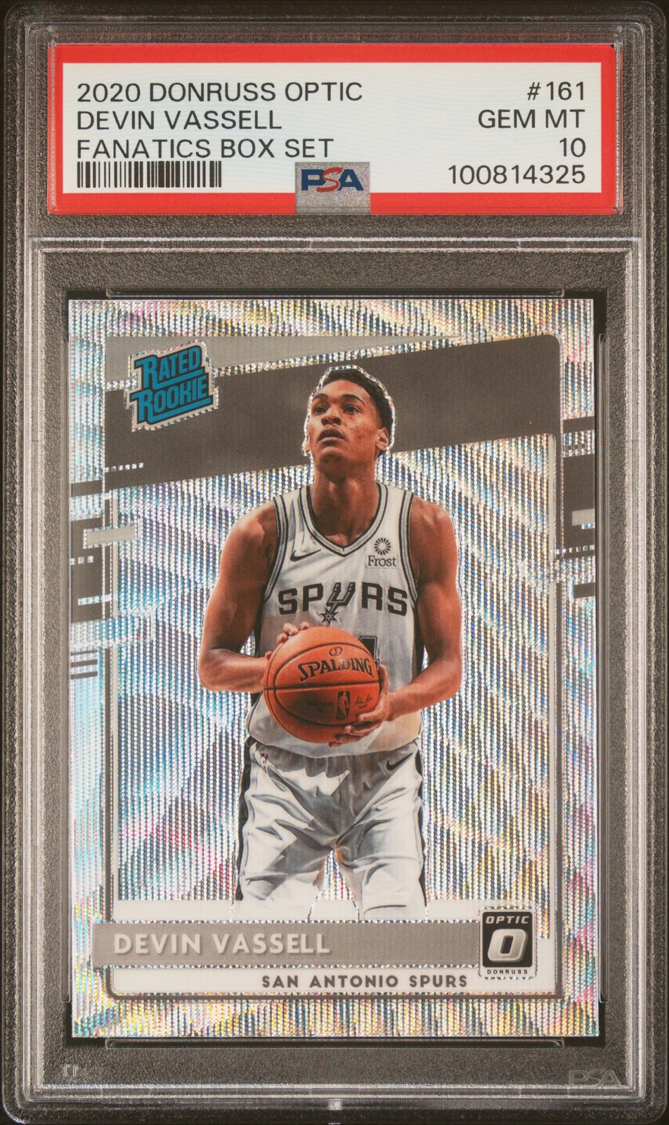 2020 PANINI DONRUSS OPTIC FANATICS BOX SET #161 DEVIN VASSELL PSA 10