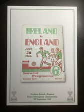 1946-47 Ireland v England Home International Programme PRINT