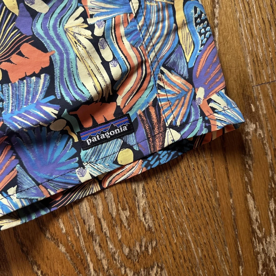 Pantalones Cortos Patagonia Mujer’s 2XL Azul Naranja Estampado Tropical Bolsos Entrenamiento Foto 2 de 4