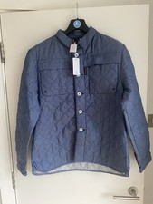 Lavenham Men’s Padded Ash Overshirt Jacket Size Large In Chambray Blue Bnwt