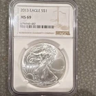 U.S. Mint 2013 American Silver Eagle $1 1 oz .999 Business NGC MS 69