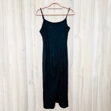 Lulus Black Spaghetti Strap Twist Front Maxi Dress Size S