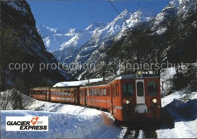 Railway Glacier Express Zermatt-St. Moritz Mattertal Weisshorn Bishorn