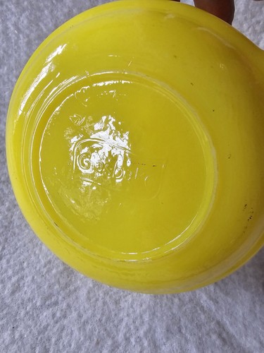 Tazza zuppiera impilabile Glasbake con manico giallo - Foto 2 di 7