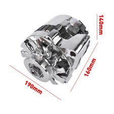 1x Chrome Alternator 160 Amp 12 Volts For Chevrolet Sbc V8 Gen. I 5.0 L 5.7 L