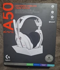 New Logitech Astro A50 Lightspeed Wireless Gaming Headset + Base Station White