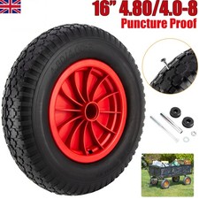 14/16" Replacement Puncture Proof Wheelbarrow Wheel 3.50-8,4.80/4.00-8Solid Tyre