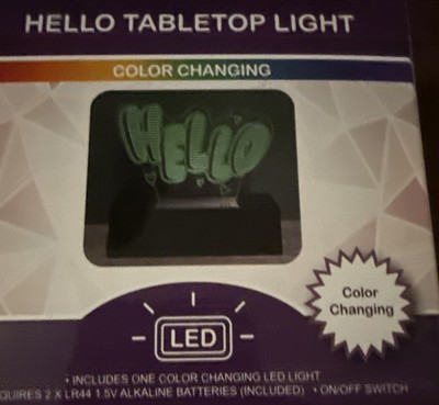 Hello Table Top LED Color Changing Light