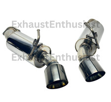 Nissan 370Z 2009 - 2021 Stainless Resonated Axle Back Exhaust Muffler Tips BLACK