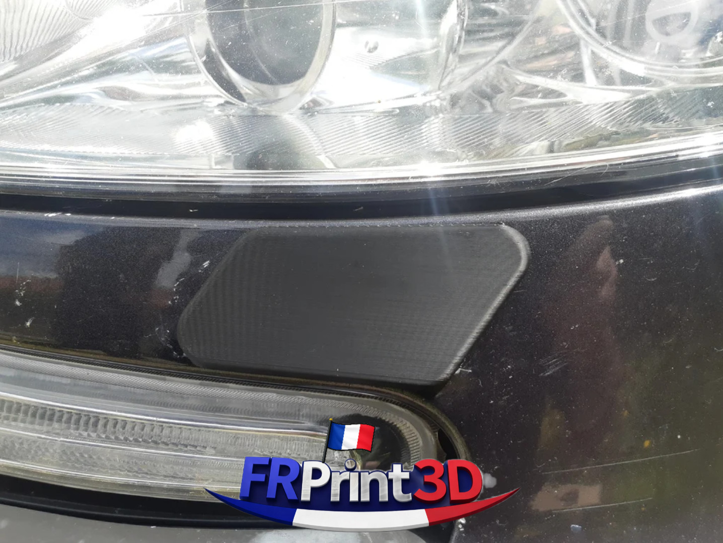 Cache Lave-Phare Peugeot 807 SV Noir pour Réparer vos Coques de Pare-chocs Perdues