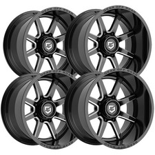 Set Of 4 Gear Off-road 762bm Pivot 20x10 6x5.5 -19mm Blackmilled Wheels Rims Set Of 4 Gear Off-road 762bm Pivot 20x10 6x5.5 -19mm Blackmilled Wheels Rims