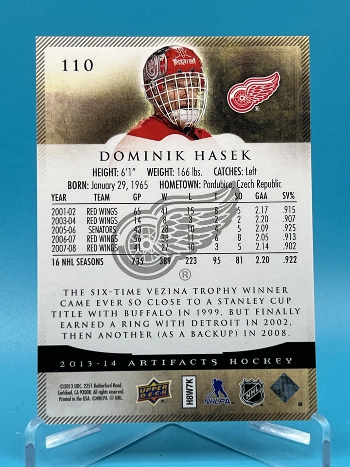 2013-14 Upper Deck Artifacts Goalies /999 Dominik Hasek #110 HOF - Image 2 of 2