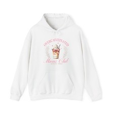 Mom's Club Overcaffeinated Hoodie, Funny Sweatshirt, Gift for Moms, Coffee