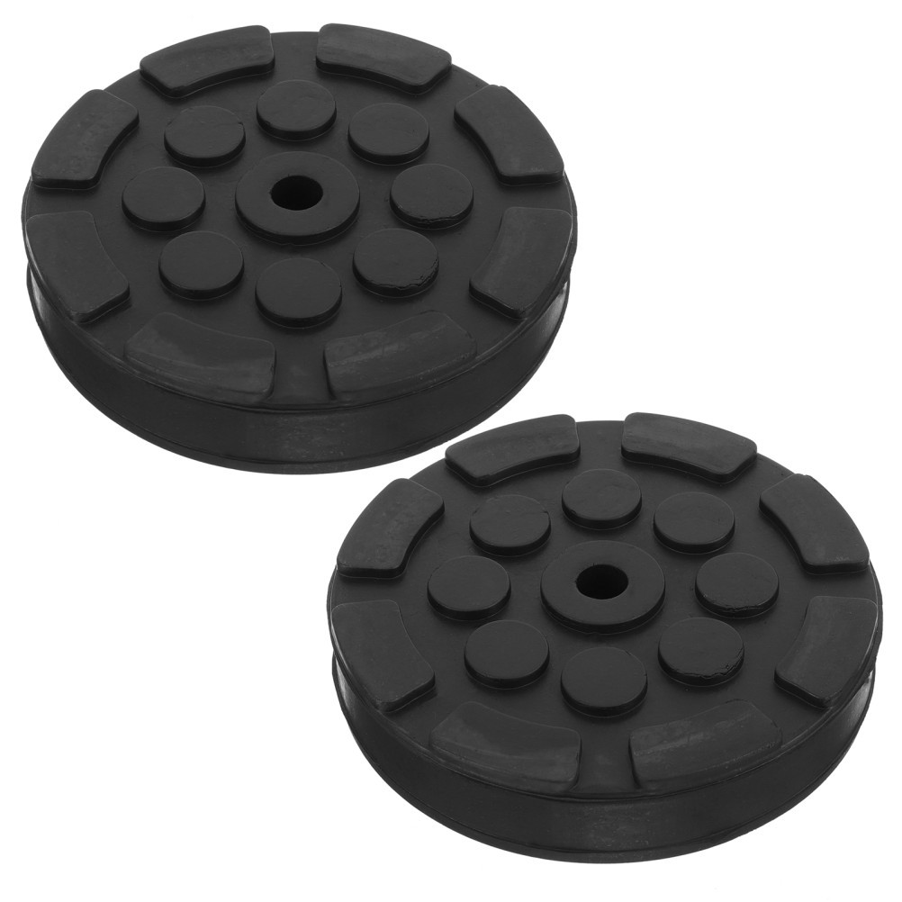  2 Pcs Automotive Floor Jack Pads Rubber Adapter for Lift Trolley