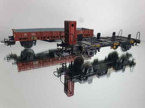 Märklin 4614 Behältertragwagen ohne Kastenbehälter Rungenwagen ohne Rungen 1958 | Condition: Gebraucht