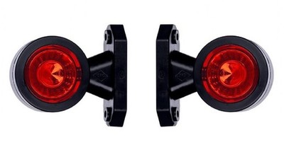 2x E-geprüfte LED Seitenmarkierungsleuchten Rot/Weiß für Anhänger LKW