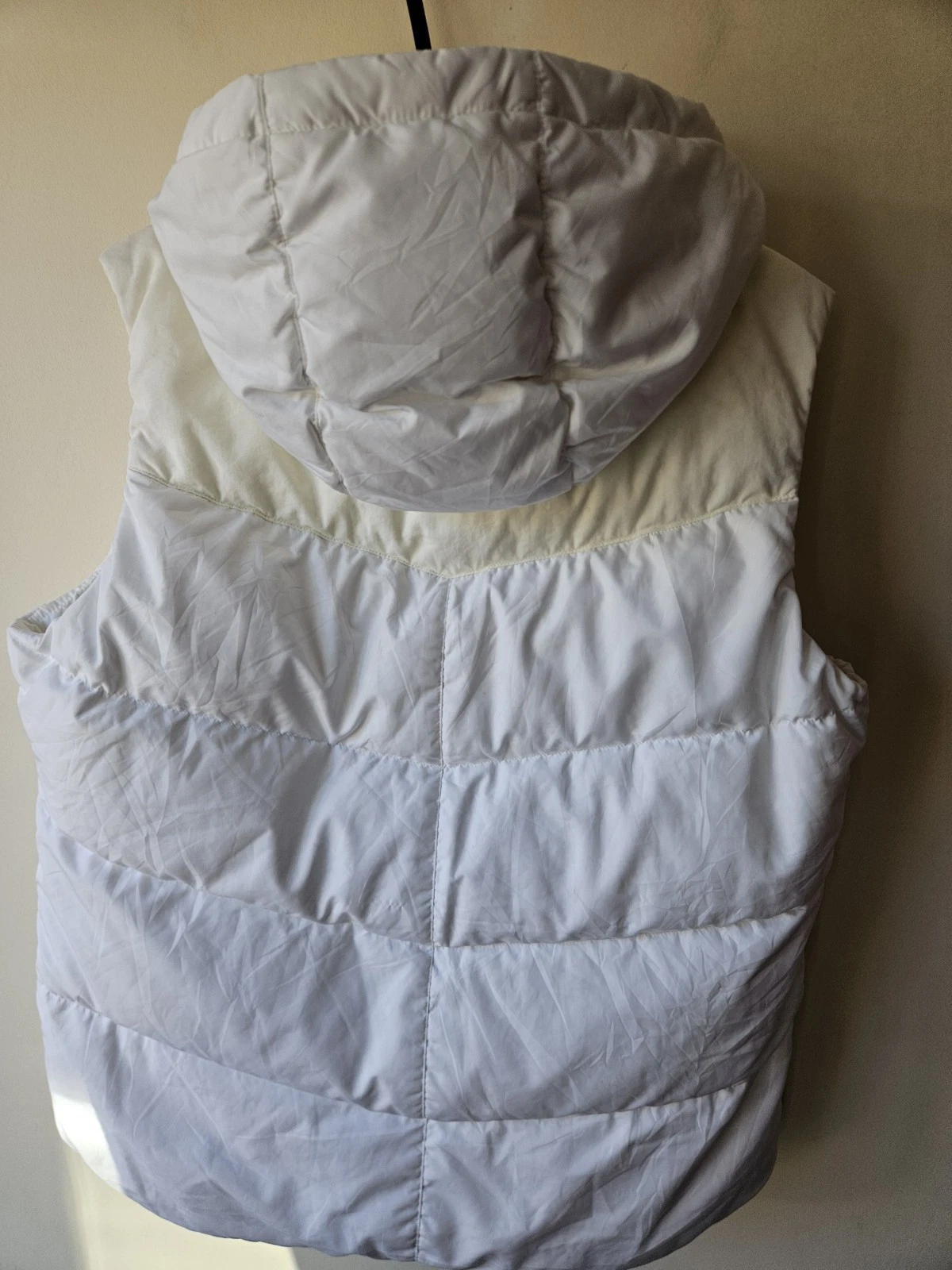 Vintage Nike Allure Down Puffer Vest Women’s XL White Cream Y2K Gilet Hooded - product detail image 2