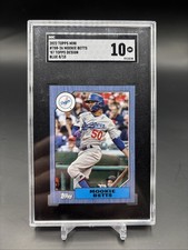 2022 Topps Mini Blue 1987 Parallel Mookie Betts Dodgers #/10 SGC 10