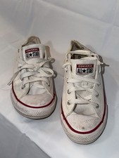 Converse All Star Unisex Kids White Red Sneakers US 3 EU 35 UK 2.5 3J256 Lace Up