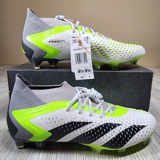 Adidas Predator Accuracy.1 FG White/Green Soccer Cleats Mens Size 8.5 New GZ0035