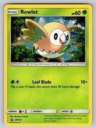Rowlet SM153 - Sun & Moon Black Star Promo Holo