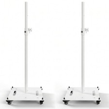 5Core Speaker Stand 2Pcs Heavy Duty Adjustable 61" DJ PA Stands 35mm w Wheels