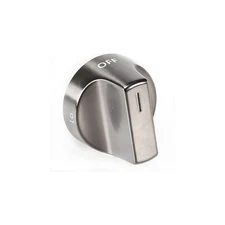 Genuine OEM Whirlpool W10850015 Range Stove Gas Burner Control Knob - Silver