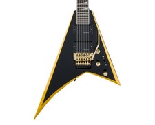 Used Jackson X Series Rhoads RRX24 Laurel FB Black with Yellow Bevels