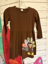 GIrls Pullover Dress. Turkey Iron On. Brown. Size 4XL. See Measureemnts in Desc.