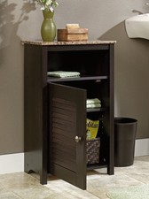 Bathroom Floor Cabinet with Shelf and Faux Granite Top: Retail 150-210