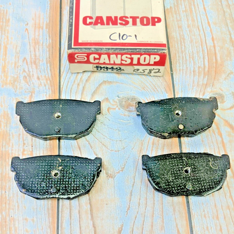Pastilhas de freio a disco traseiras orgânicas Canstop CS82 D231 compatível com 1981-1983 Nissan 200SX novo na caixa - Imagem 2 de 4