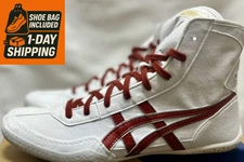 Opt Laces WineRed : Asics Wrestling EX-EO 1083A001 White x WineRed x Silver