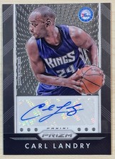 Carl Landry 2015-16 Panini Prizm Auto Card🏀PHILADELPHIA 76ers🏀