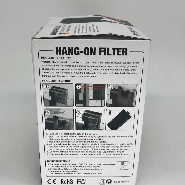 Filtro Acquario Esterno Hang-On 450 L/h 5 W – Con Lampada UV - Immagine 4 di 4