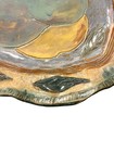 Handmade Mud Pottery Pear Fruit Platter Signed — photo 6