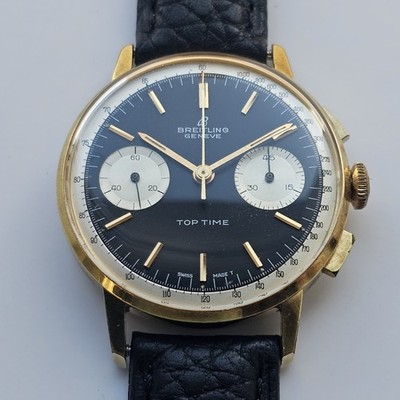Vintage Breitling Top Time Chronograph Hand-Winding Men's Wristwatch Ref 2003