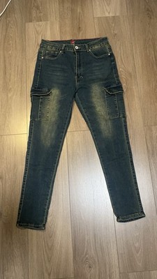 Roma Brand Jeans/ Dark Wash/ Used/ Womans Size 9/ Red stitching Detail