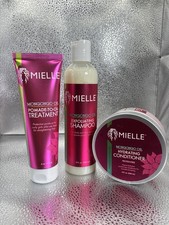 Mielle Mongongo Oil Hair Care Bundle Shampoo Conditioner Pomade Treatment 3 Pcs