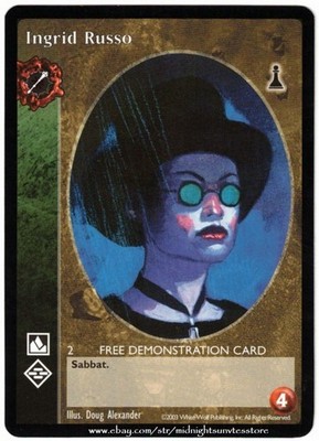 Ingrid Russo Ventrue Antitribu White Wolf Demo (legal to play) V:TES Vampire CCG